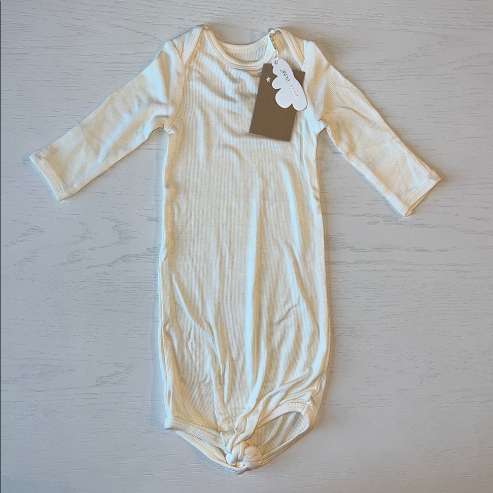 Angel Dear Knotted Gown Cream Neutral Sugar Swizzle 0-3 months